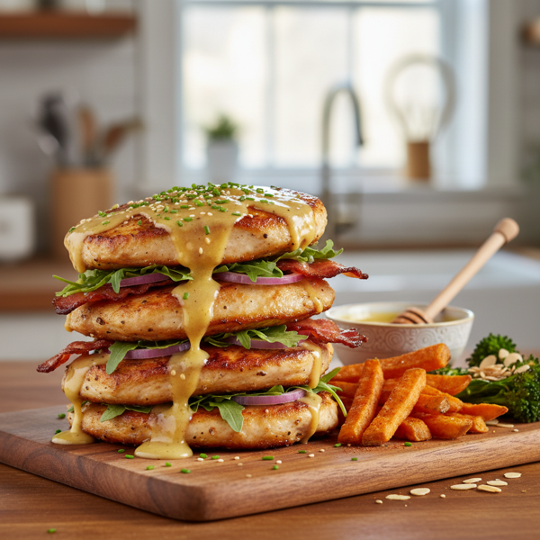 Ultimate Honey Mustard Chicken Stack recipe