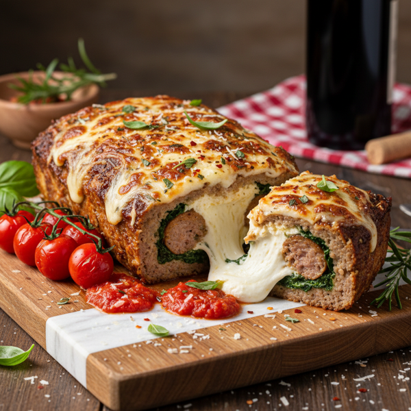 Ultimate Italian Cheesy Meatloaf Surprise recipe