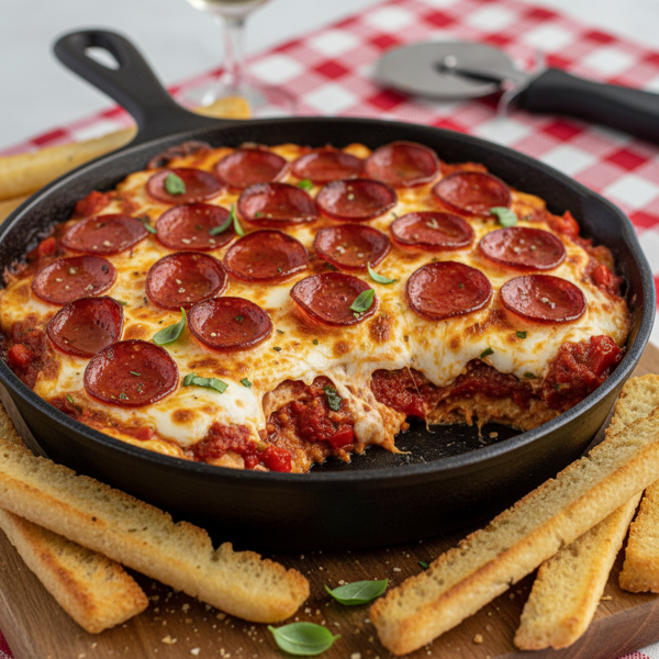 Ultimate Layered Pepperoni Pizza Dip recipe