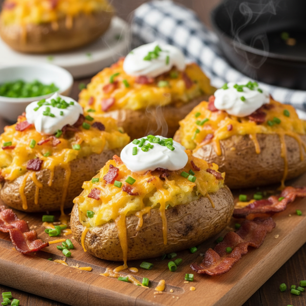 Ultimate Loaded Twice Baked Potatoes recipe