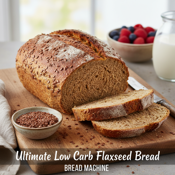 Ultimate Low Carb Flaxseed Bread (Bread Machine) recipe