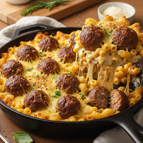 Ultimate Meatball Mac & Cheese Bake recipe
