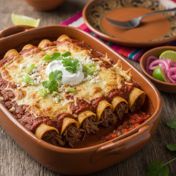 Ultimate Mexican Shredded Beef Enchiladas recipe