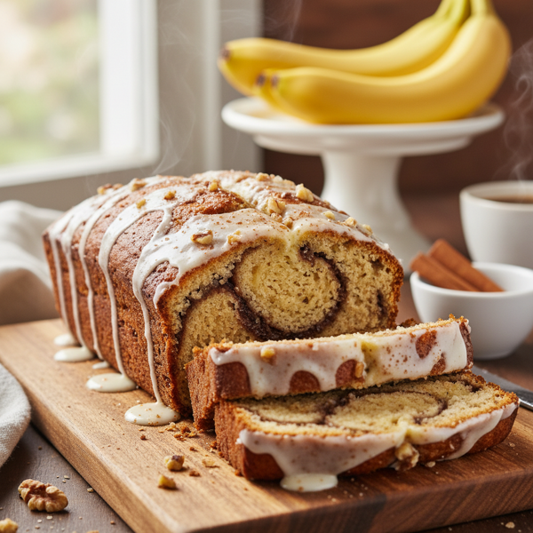 Ultimate Moist Banana Bread with Cinnamon Swirl recipe