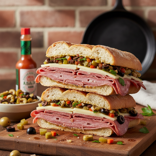 Ultimate New Orleans Muffuletta Po-Boy recipe