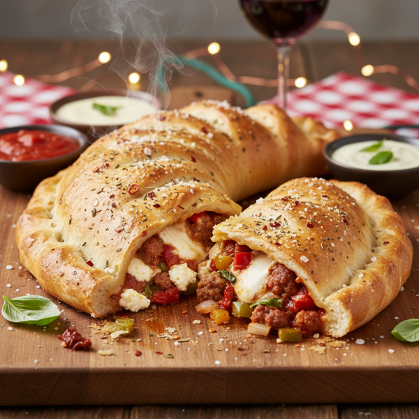 Ultimate Party Sausage Calzone recipe