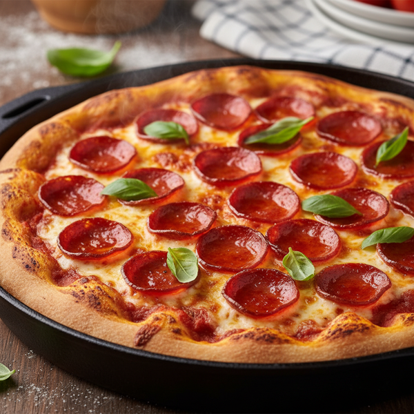 Ultimate Pepperoni Pan Pizza recipe