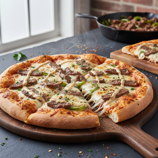 Ultimate Philly Cheesesteak Pizza Delight recipe