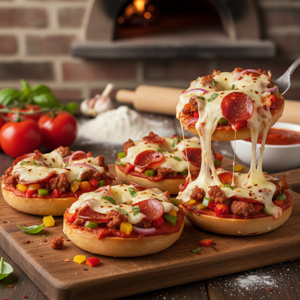 Ultimate Pizza Bagel Melts recipe