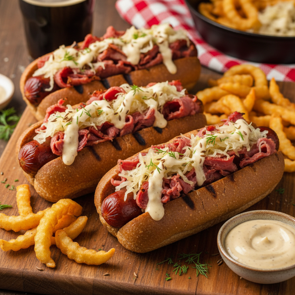 Ultimate Reuben-Style Hot Dogs recipe