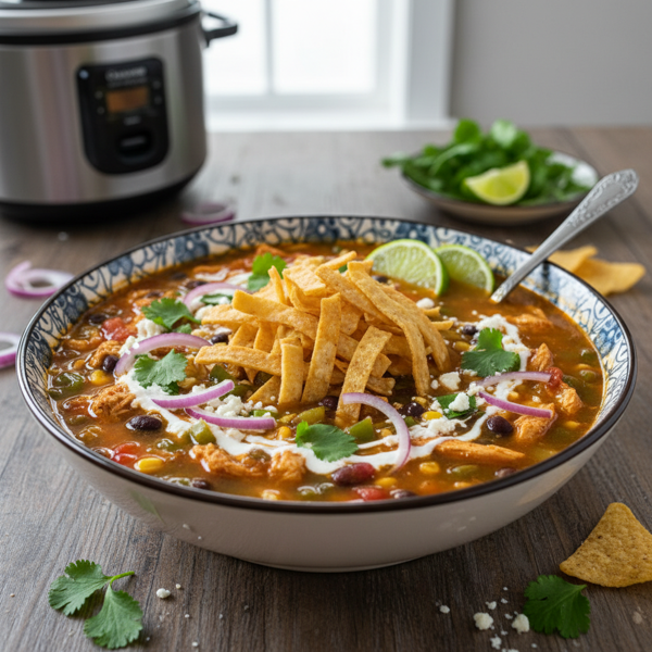 Ultimate Rice Cooker Chicken Tortilla Soup recipe