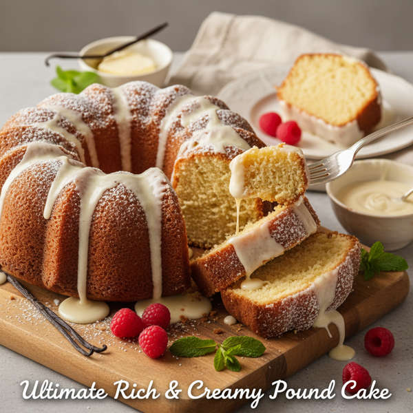 Ultimate Rich & Creamy Pound Cake recipe