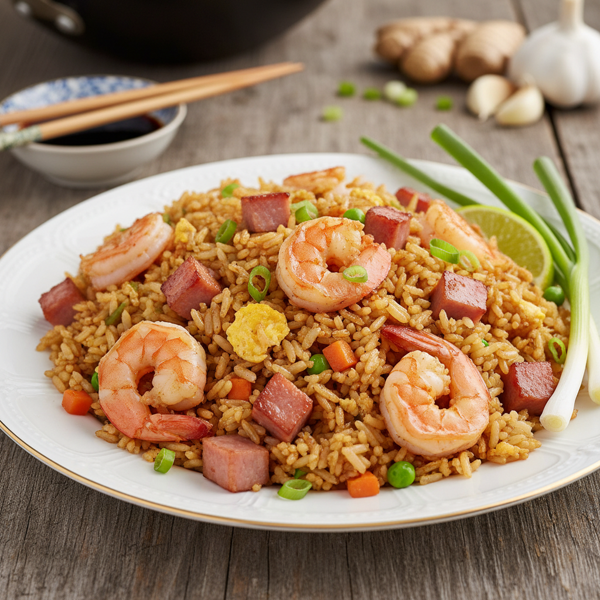Ultimate Shrimp and Ham Fried Rice recipe