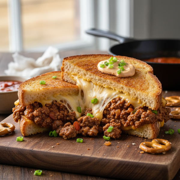 Ultimate Sloppy Joe Grilled Cheese Delight recipe