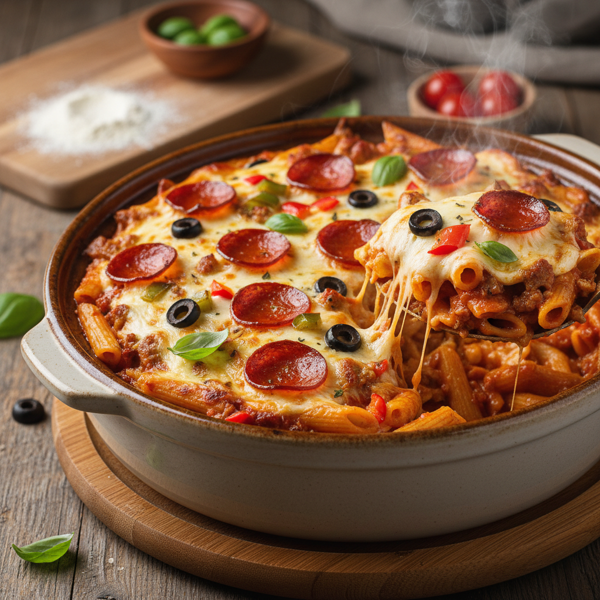 Ultimate Slow Cooker Pizza Pasta Bake recipe