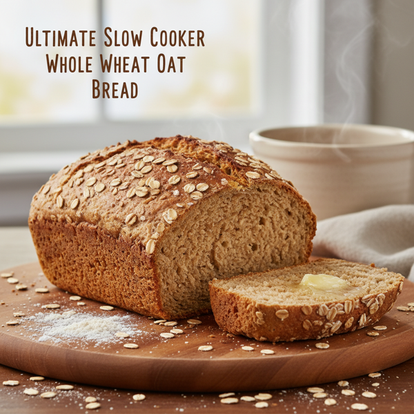 Ultimate Slow Cooker Whole Wheat Oat Bread recipe