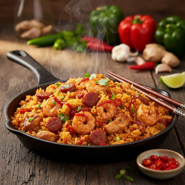 Ultimate Spicy Combination Fried Rice recipe
