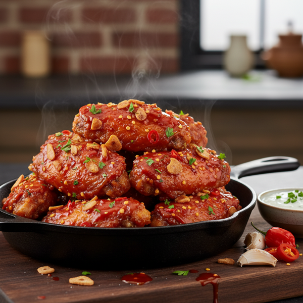 Ultimate Spicy Garlic Hot Wings recipe