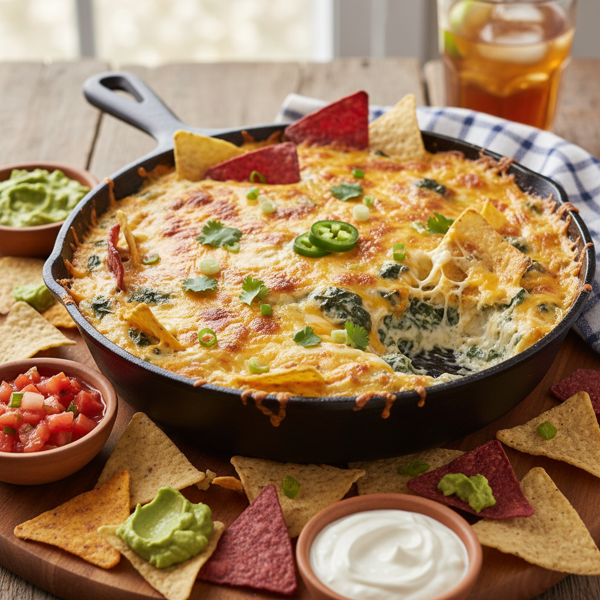 Ultimate Spinach Artichoke Nacho Dip recipe