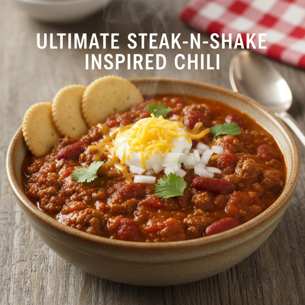 Ultimate Steak-N-Shake Inspired Chili recipe
