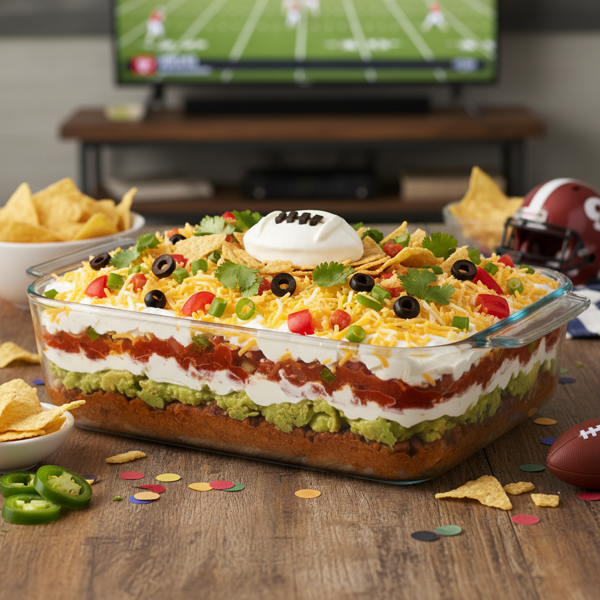 Ultimate Super Bowl Layered Taco Dip recipe