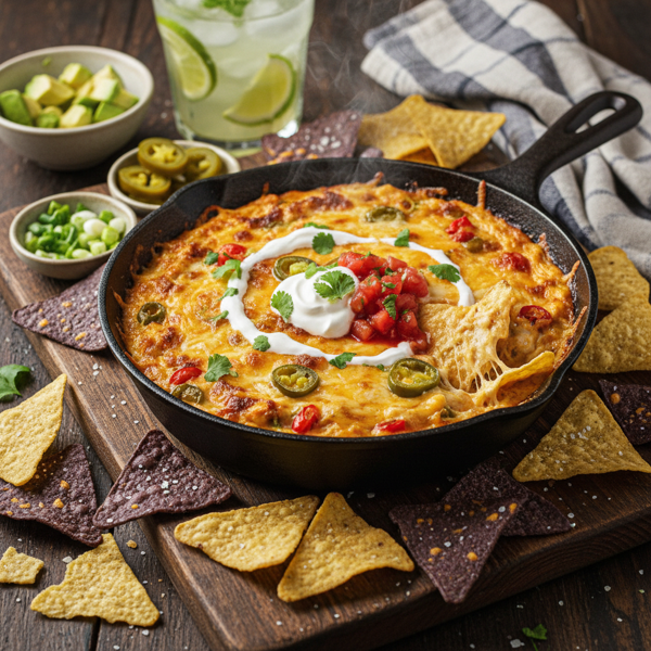 Ultimate Three Cheese Nacho Dip recipe