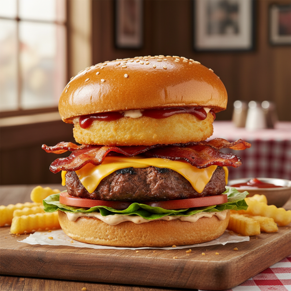 Ultimate Western Bacon Cheeseburger recipe