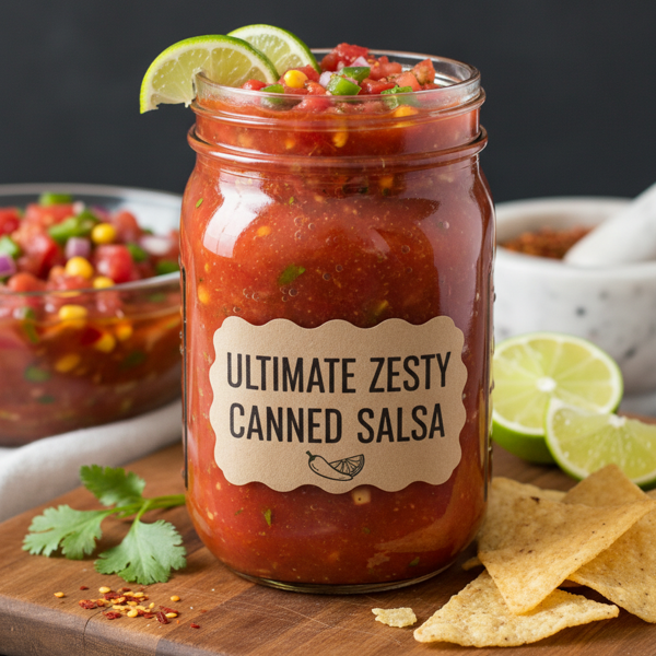Ultimate Zesty Canned Salsa recipe