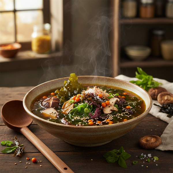 Umami-Enhanced Sea Vegetable Artisan Broth recipe