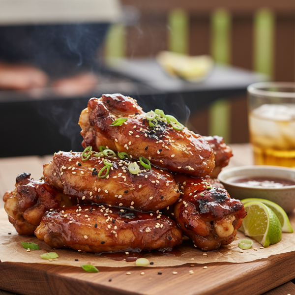 Umami-Glazed Grilled Chicken Wings recipe