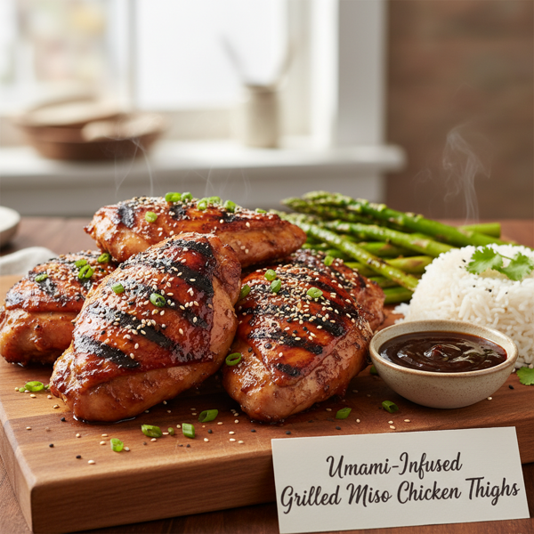 Umami-Infused Grilled Miso Chicken Thighs recipe