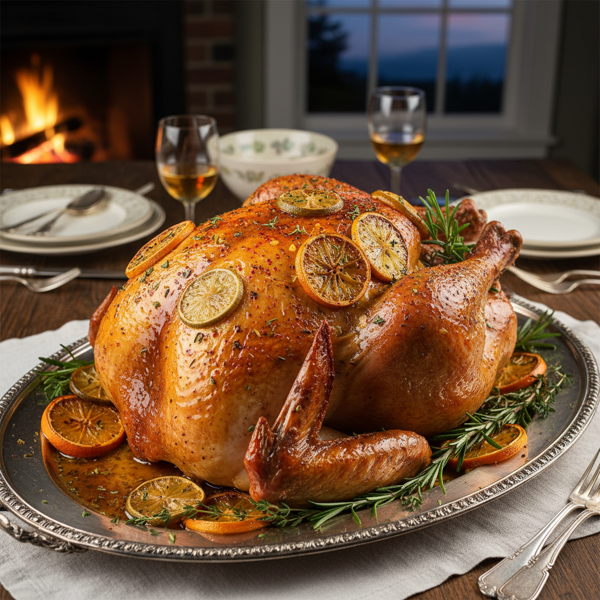 Uncle Willie's Savory Citrus Roast Turkey recipe