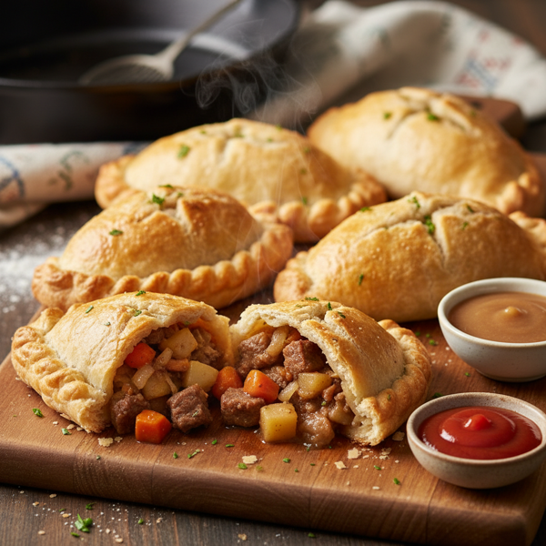 Upper Peninsula Meat and Veggie Pasties recipe