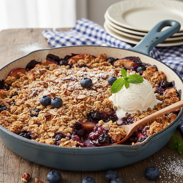Vegan Apple Blueberry Crunch Delight recipe