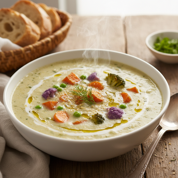 Vegan Creamy Vegetable Medley Soup recipe