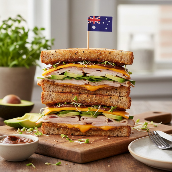Vegemite Delight Triple Decker Sandwich recipe