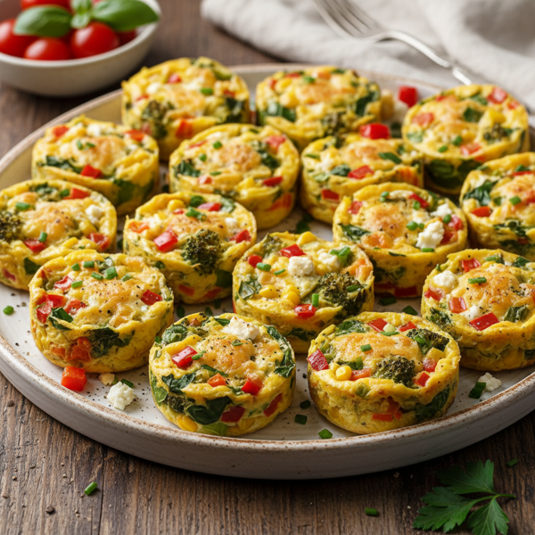 Vegetable-Packed Crustless Quiche Bites recipe