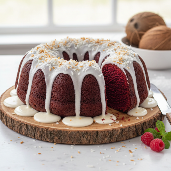 Velvet Coconut Dream Bundt Cake with Sweet Glaze recipe