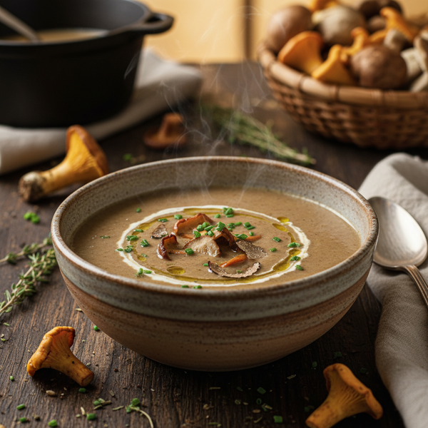 Velveted Wild Mushroom Soup recipe
