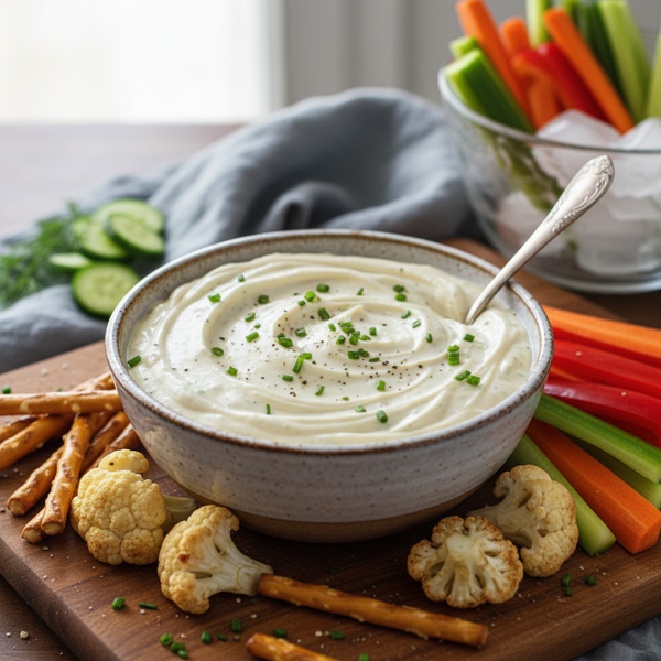 Velvety Cauliflower Ranch Dip recipe
