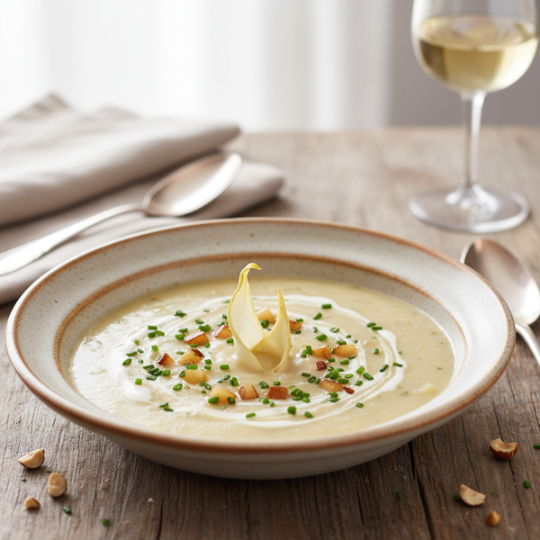 Velvety Celeriac and Pear Bisque recipe