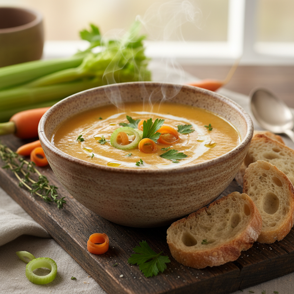 Velvety Celery & Carrot Comfort Soup recipe