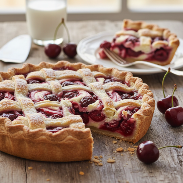Velvety Cherry Cream Cheese Pie recipe