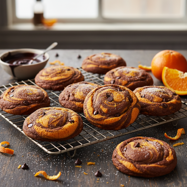 Velvety Chocolate Orange Swirl Cookies recipe