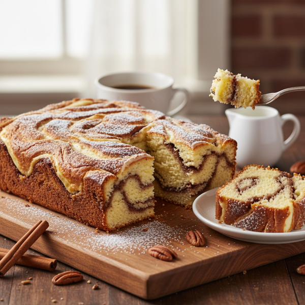 Velvety Cream Cheese Cinnamon Swirl Coffee Cake recipe