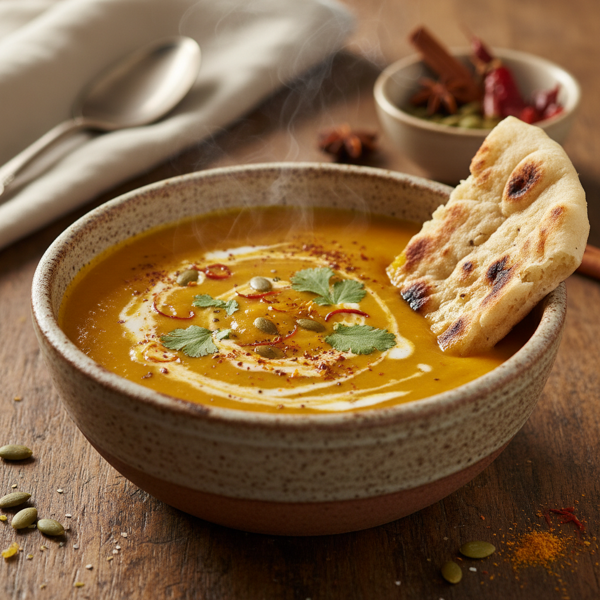 Velvety Curried Coconut Pumpkin Soup recipe