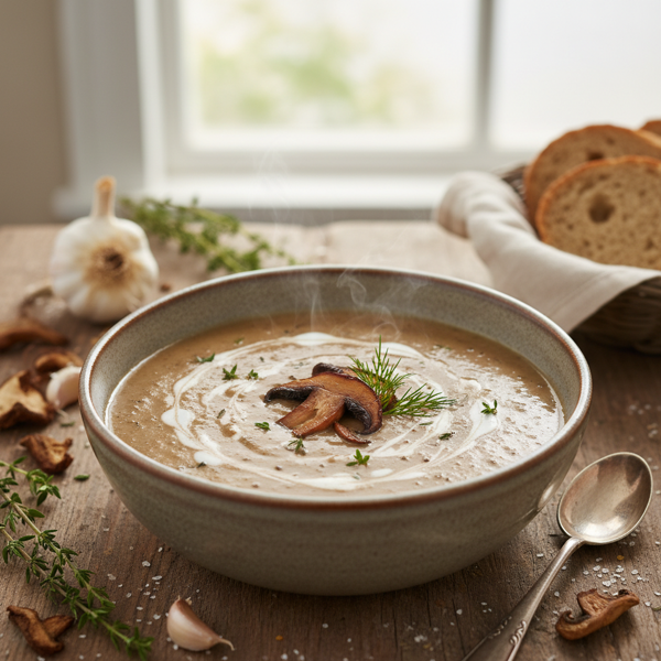 Velvety Diabetic Mushroom Bisque recipe
