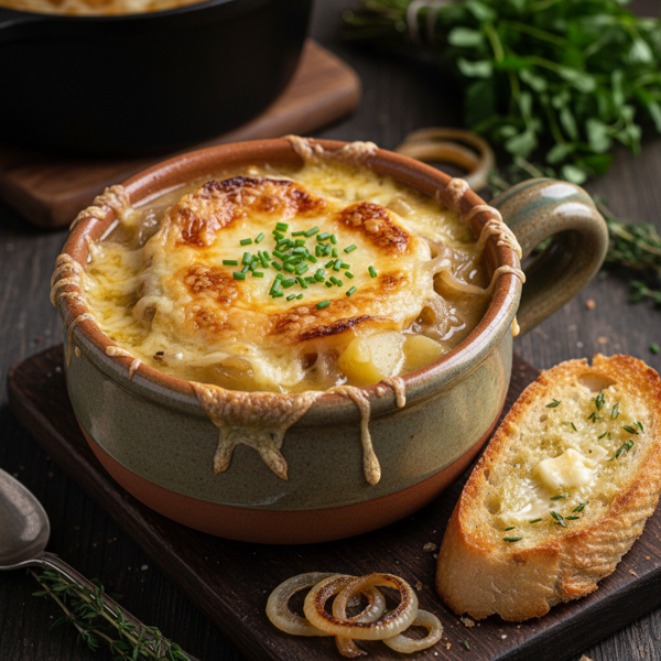 Velvety French Onion Potato Soup recipe