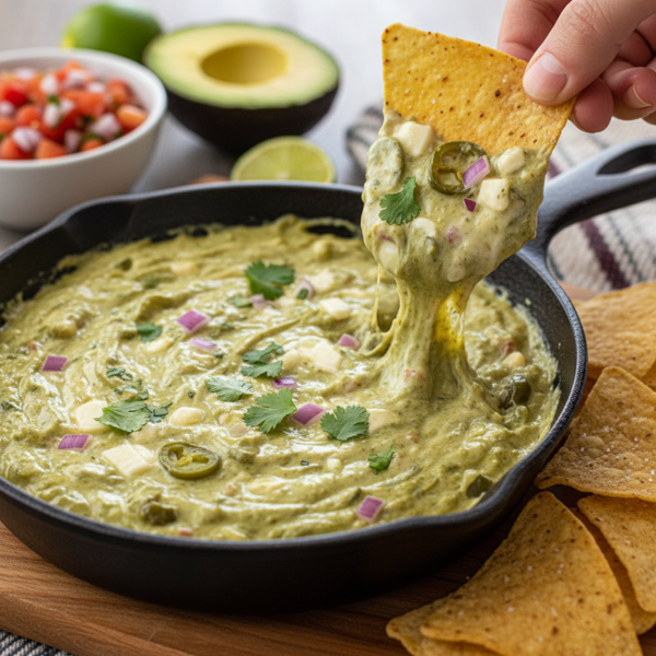 Velvety Green Chile Con Queso Sauce recipe