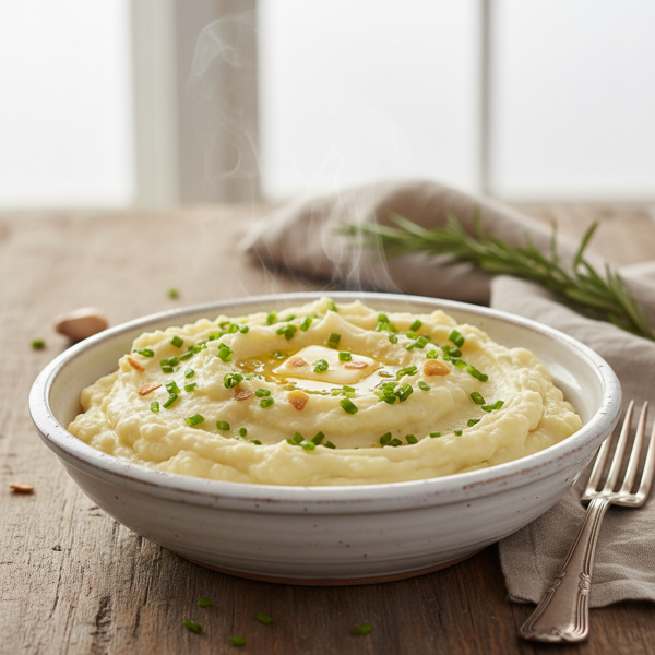 Velvety Low-Carb Garlic Mashed Cauliflower recipe
